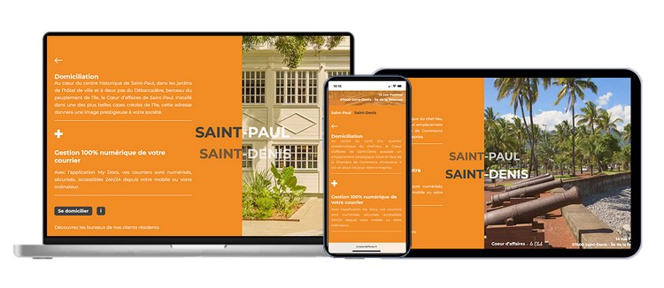 Choisissez une adresse de domiciliation : Saint-Paul ou Saint-Denis